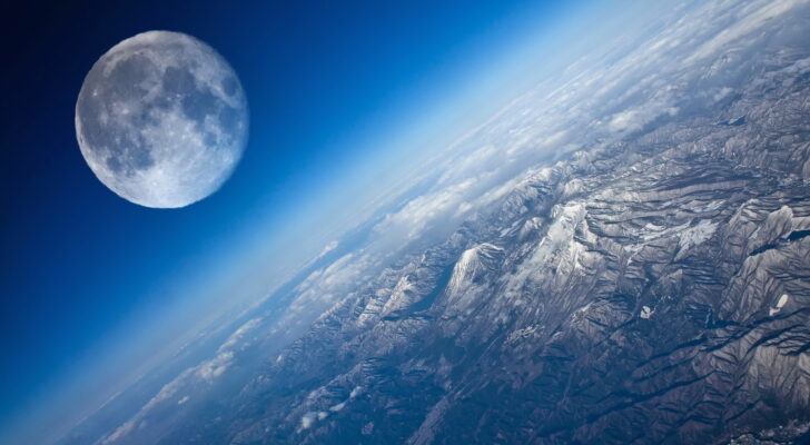 Луна, земля
