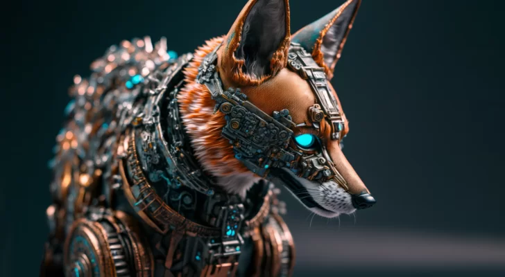 mechanical fox, cyborg